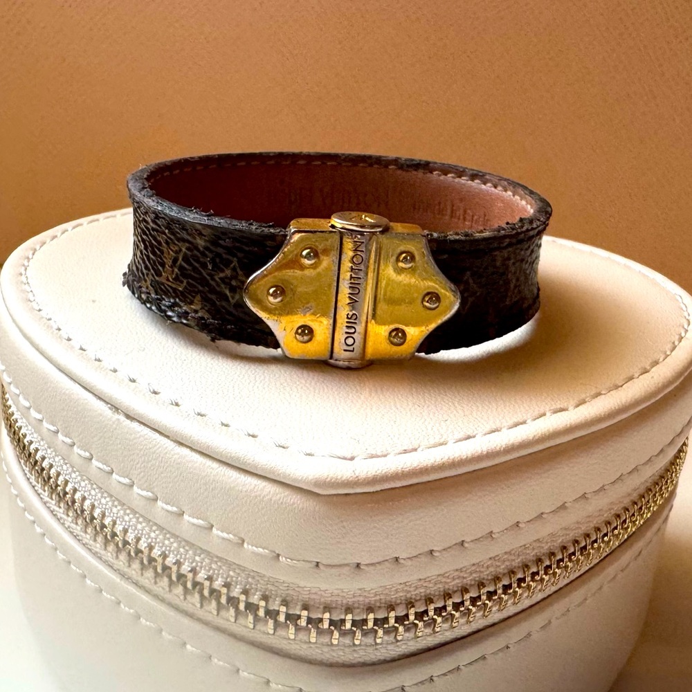 Louis Vuitton Brown and Gold Bracelet